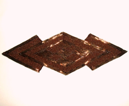 Bronze Arrow 9.25" Beaded Applique  K8396
