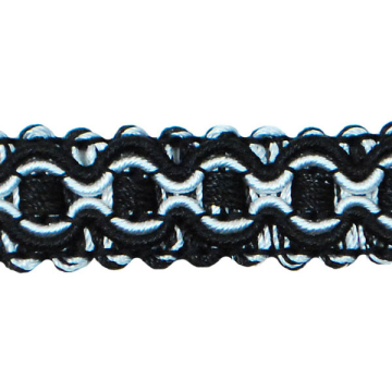 E6606 Black White Gabrielle Decorative Braid Gimp Sewing Upholstery Trim 3/4"