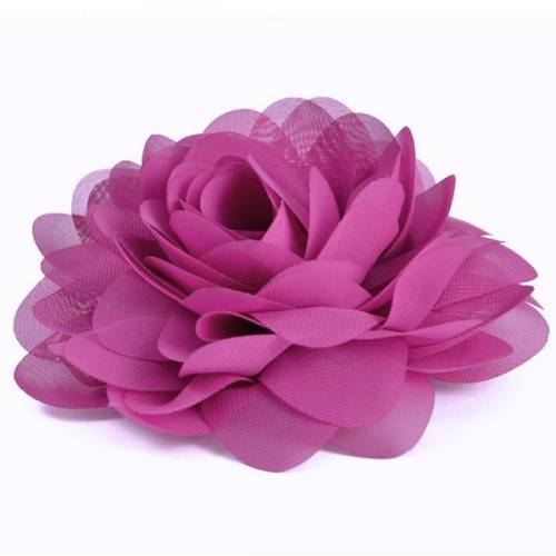 E6042 Bright Purple Floral Brooch Clip Applique 5"