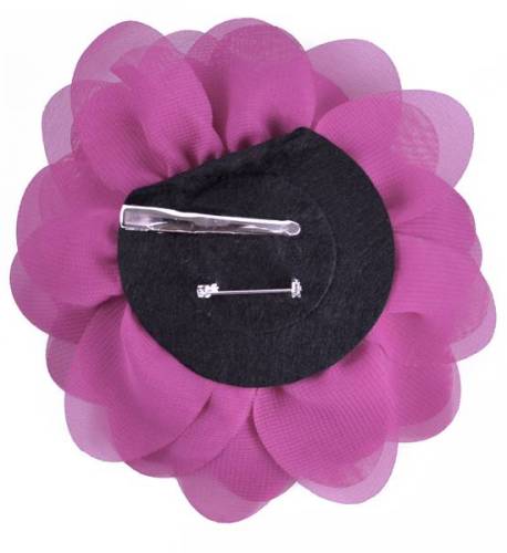 E6042 Bright Purple Floral Brooch Clip Applique 5"