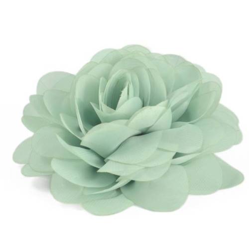 E6042 Light Green Floral Brooch Clip Applique 5"