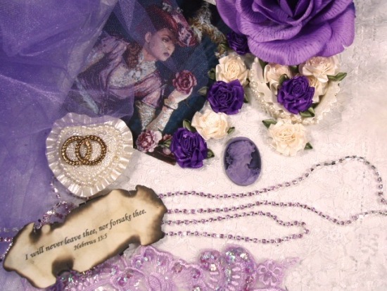 E2534  Lavender Elegant Rhinestone Chain Sewing Trim 1/8"
