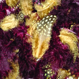 MR39354 Burgundy Gold Feathers Package 7 grams