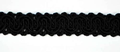 E6152  Black Gimp Sewing Upholstery Trim 1/2"