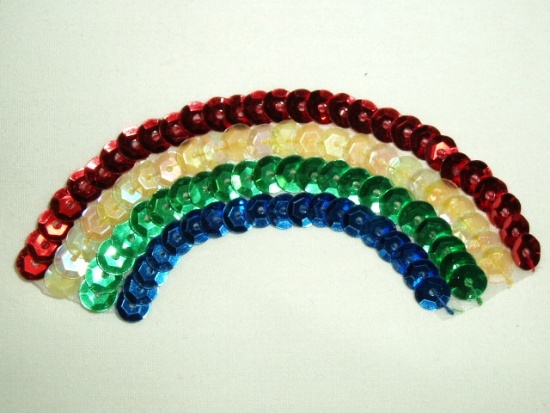 0001  Rainbow of Promise Sequin Beaded Applique
