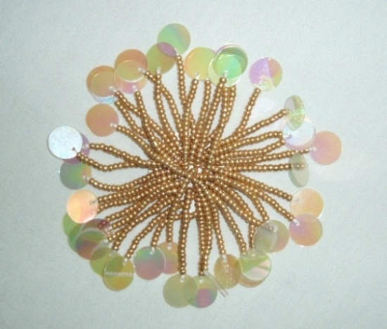 K9259  Unique Designer Sequin Applique 3.25"
