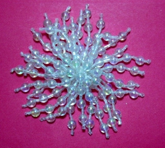 K9274  Iridescent Crystal AB Beaded Applique 3"