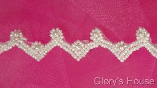 T9510   White Zig Zag Beaded Trim