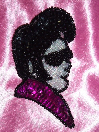 Elvis Presley 3.5" Sequin Beaded Applique 0106