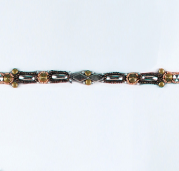 E4492 Metal Diamond Designer Beaded Trim