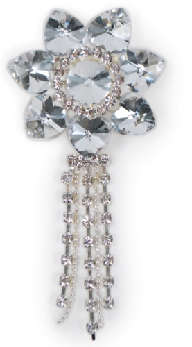 EFA211 Crystal Victorian Flower Rhinestone Brooch