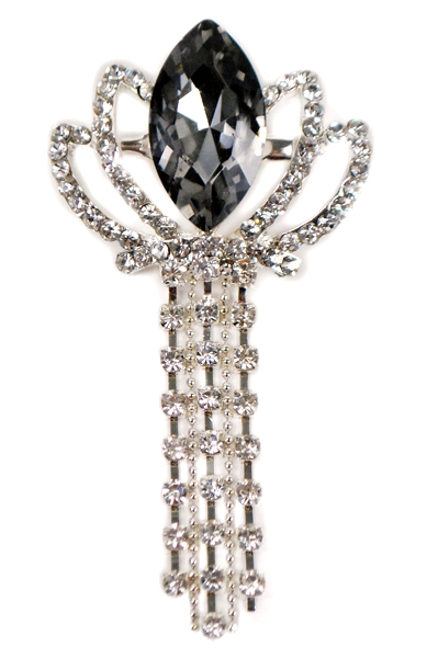EFA212 Crystal Victorian Crown Rhinestone Brooch