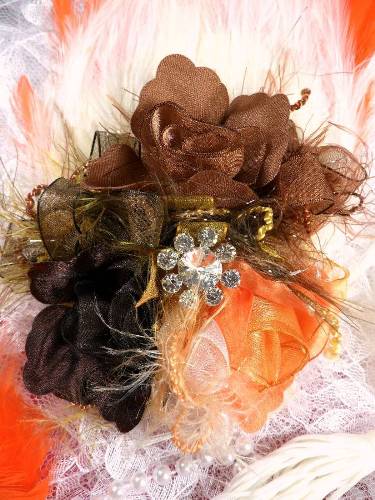 FB56 Fall Harvest Floral Rhinestone Feather