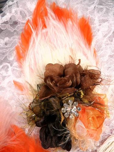 FB56 Fall Harvest Floral Rhinestone Feather
