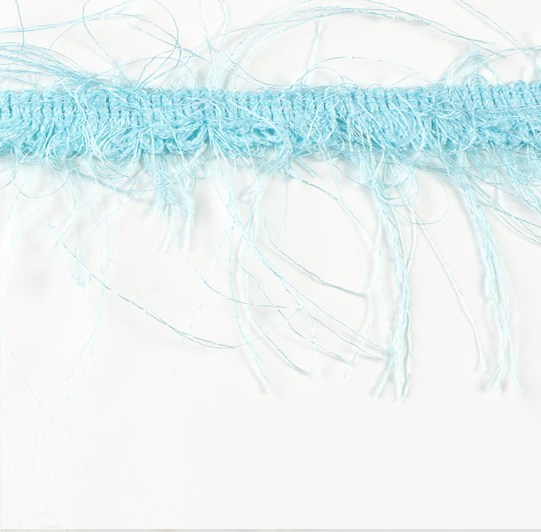 E1785 Light Blue Eyelash Gimp Fringe Trim