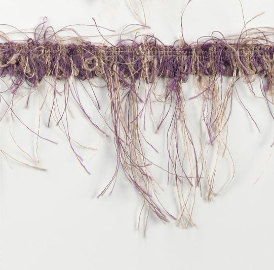 E1785  Plum/Beige Eyelash Gimp Fringe Trim