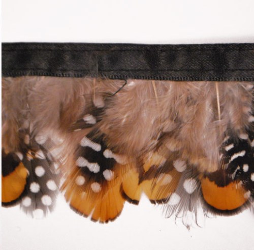E6147  Spotted Marabou Feather Sewing Trim 2"