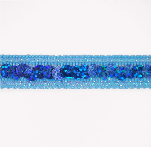 E6172  Holographic Ice Blue Sequin Sewing Trim