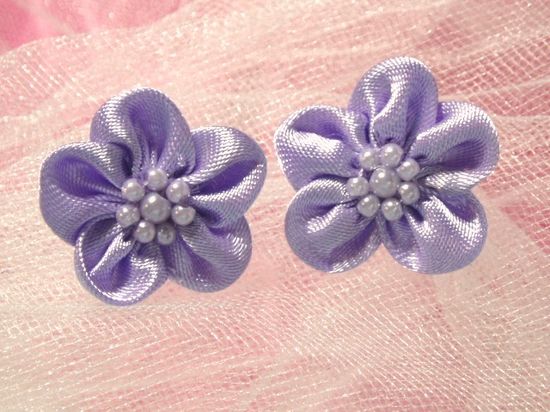 L14 Set of 2 Lavender Flower Applique