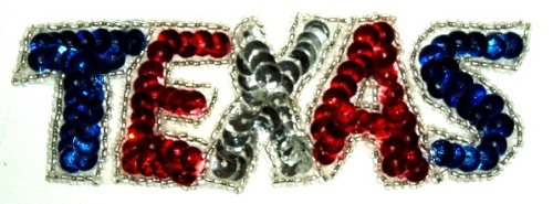 LC277   Texas Sequin Beaded Applique  4"
