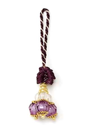 TE4404  Eggplant Purple Ball Victorian Tieback Tassel