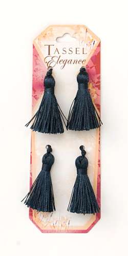 E5970  Set of ( 4 )  Denim Mini Tassels 2"