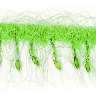 P6264 Beaded Eyelash Trim  Sewing & Crafts  Lime Green Pre-Cut 36"