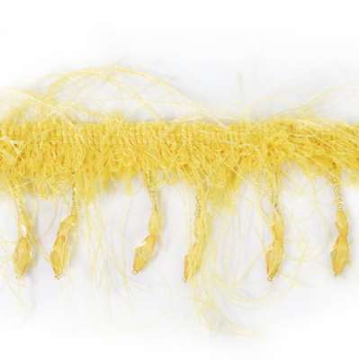 P6264 Beaded Eyelash Trim  Sewing & Crafts  Yellow Pre-Cut 36"