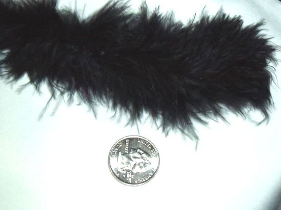 D6267 Black Marabou Fur Feather Trim 36" Package Pre-cut