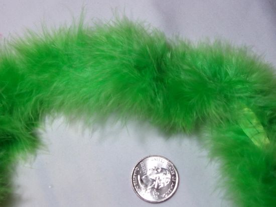 D6267 Lime Marabou Fur Feather Trim 36" Package Pre-cut