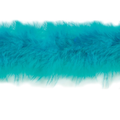 D6267 Turquoise Marabou Fur Feather Trim 36" Package Pre-cut