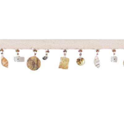 P6049 Shell Fringe Beaded Trim Pre-Cut 36"