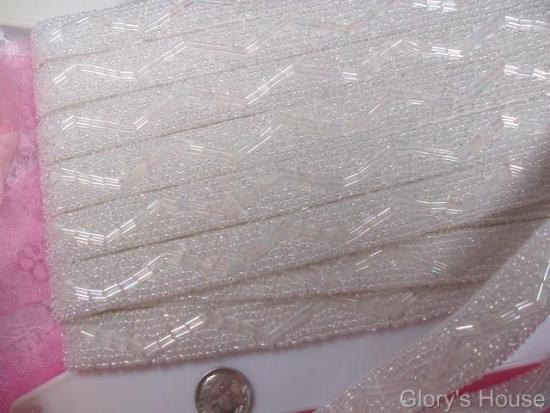 T9509   Crystal AB Designer Beaded Sewing Trim 3/4"