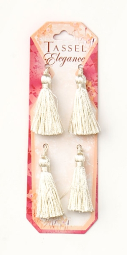 E5970  Set of (4 )   Ivory Mini Tassels 2"