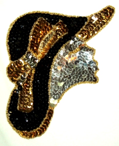 LC190 Ladies Face Sequin Beaded Applique 6.5"