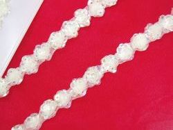0248  Floral Crystal Sequin Floral Trim 1/2"