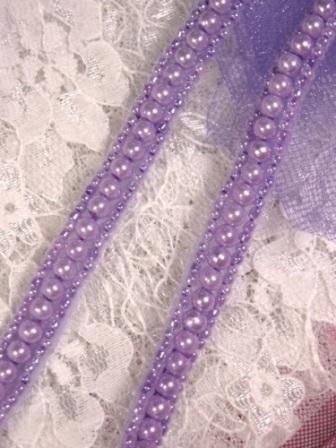 0287 Lavender Pearl  Beaded Sewing Trim 1/4"