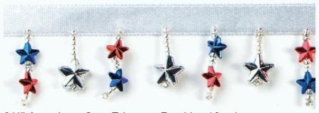 E1490  Patriotic Star Beaded Fringe Sewing Trim