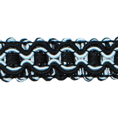 E6606 Black White Gabrielle Decorative Braid Gimp Sewing Upholstery Trim 3/4"