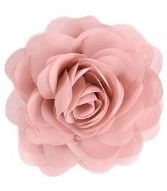 E6042 Mauve Floral Brooch Clip Applique 5"