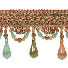 E4486 Cinnamon Juliet Beaded Trim 3.5"