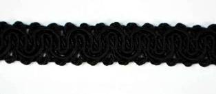E6152  Black Gimp Sewing Upholstery Trim 1/2"