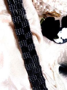 T8869  Black Beaded Trim .75"