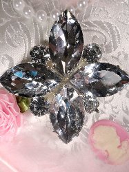 ACT/XR118/A Marilyn Silver Crystal Rhinestone Applique 2.5