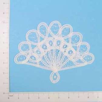 E5263  Battenburg Victorian Fan Lace Applique 8.5"