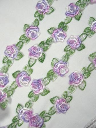 C107 Lavender Rose Venice Trim 1 1/8"