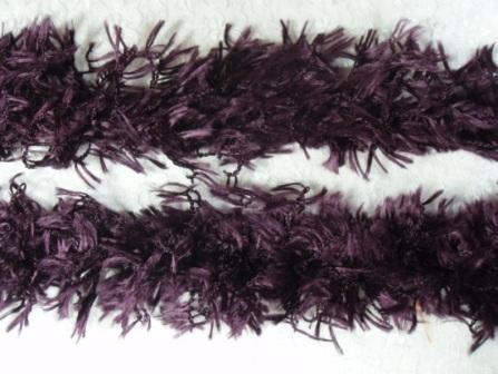 C79  Eggplant  Hairy Gimp Fringe Sewing Trim 2.25"