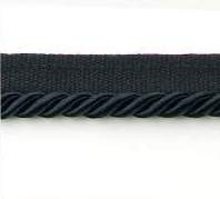 E2538  Twisted Black Lip Cord Trim 1/4"