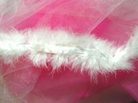E3760  White Marabou Feather Fur Sewing Trim 2"