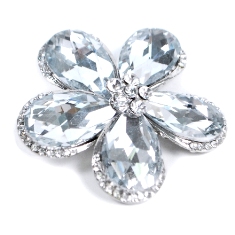 EFA213 Crystal Victorian Flower Rhinestone Brooch